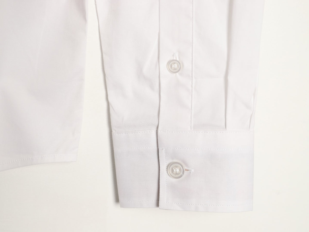 Burberry TB Monogram Embroidered White Long-Sleeve Shirt