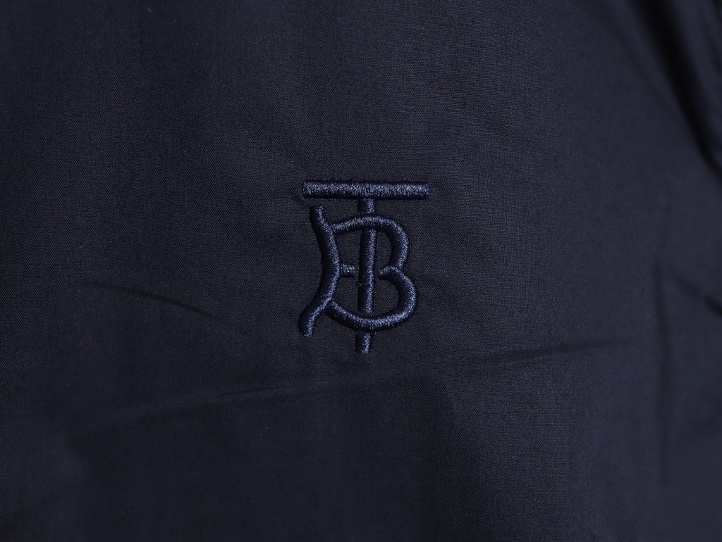 Burberry TB Monogram Embroidered Navy Long-Sleeve Shirt