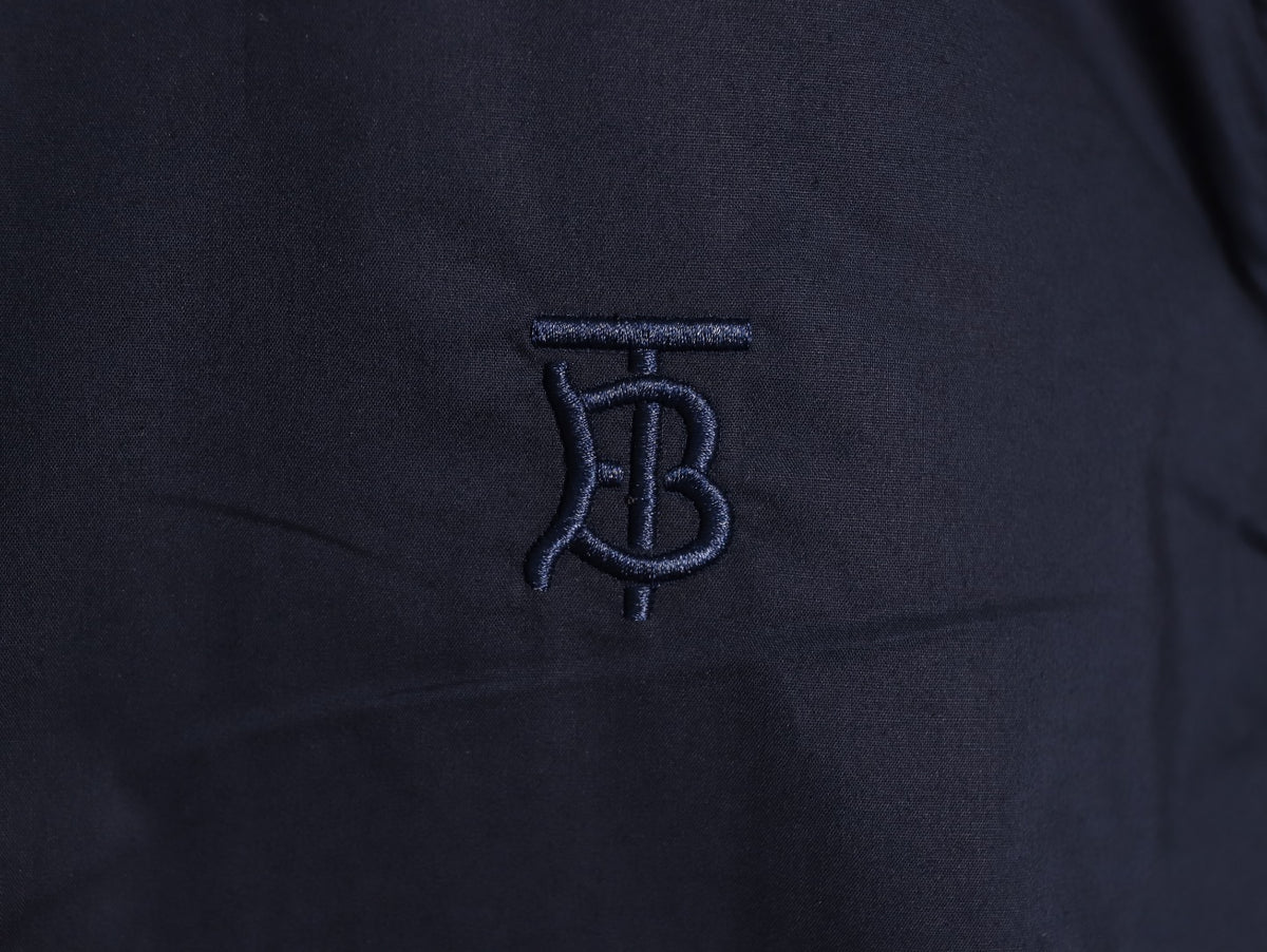 Burberry TB Monogram Embroidered Navy Long-Sleeve Shirt