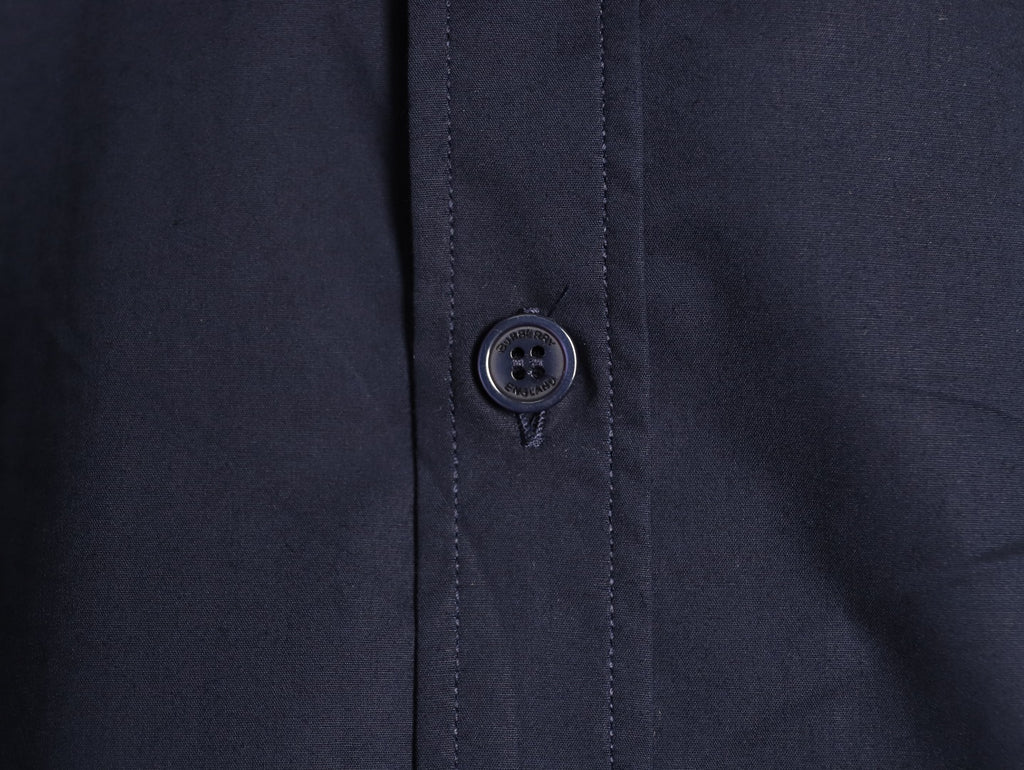 Burberry TB Monogram Embroidered Navy Long-Sleeve Shirt