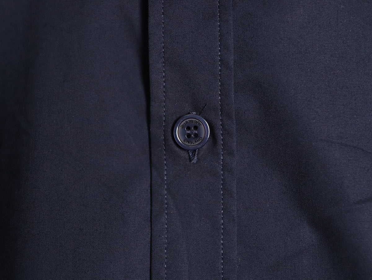 Burberry TB Monogram Embroidered Navy Long-Sleeve Shirt