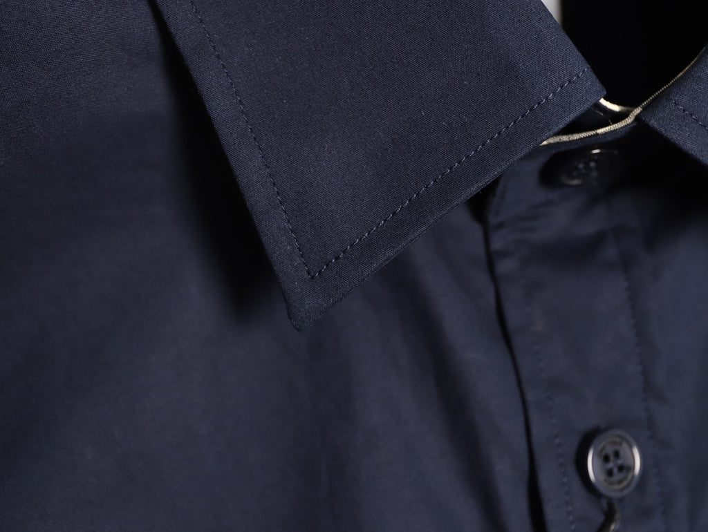 Burberry TB Monogram Embroidered Navy Long-Sleeve Shirt