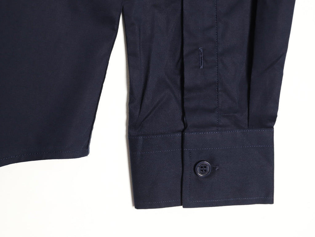 Burberry TB Monogram Embroidered Navy Long-Sleeve Shirt