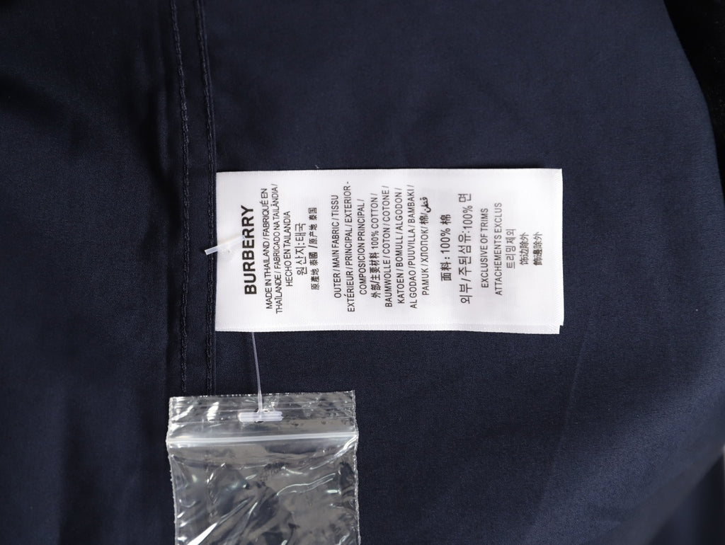 Burberry TB Monogram Embroidered Navy Long-Sleeve Shirt