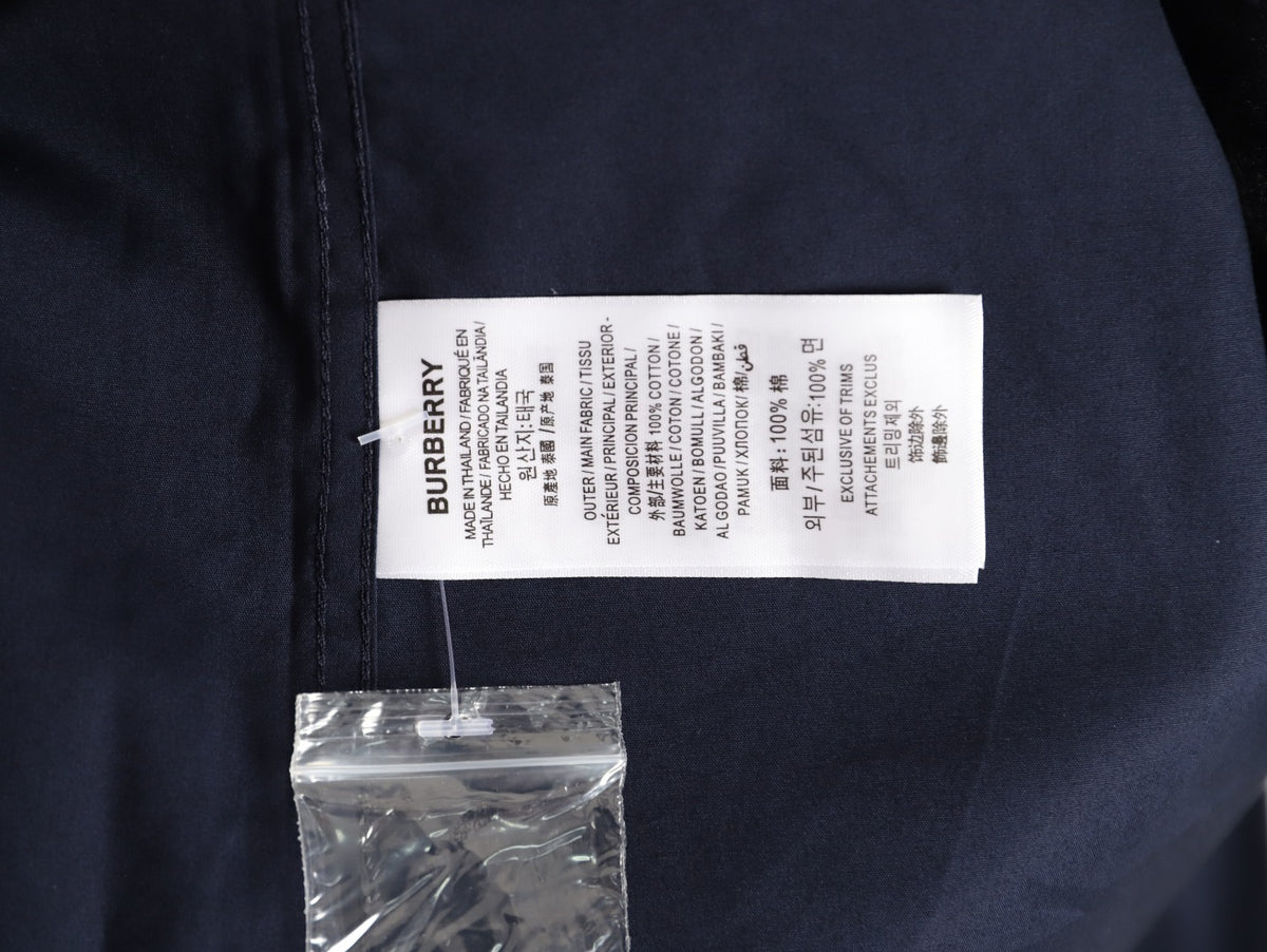 Burberry TB Monogram Embroidered Navy Long-Sleeve Shirt