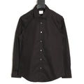 Burberry TB Monogram Embroidered Black Long-Sleeve Shirt