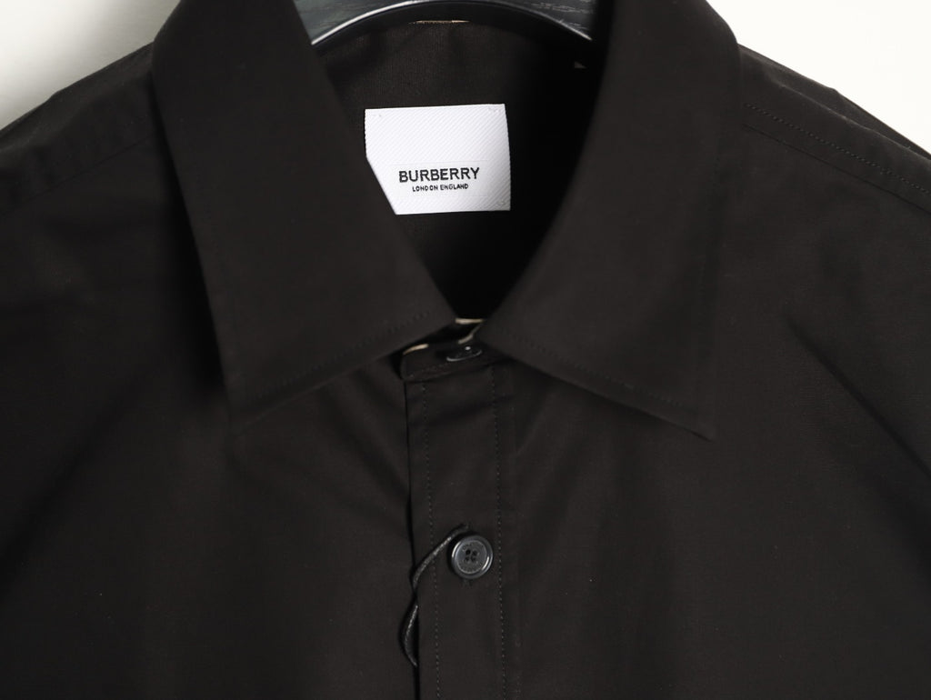 Burberry TB Monogram Embroidered Black Long-Sleeve Shirt