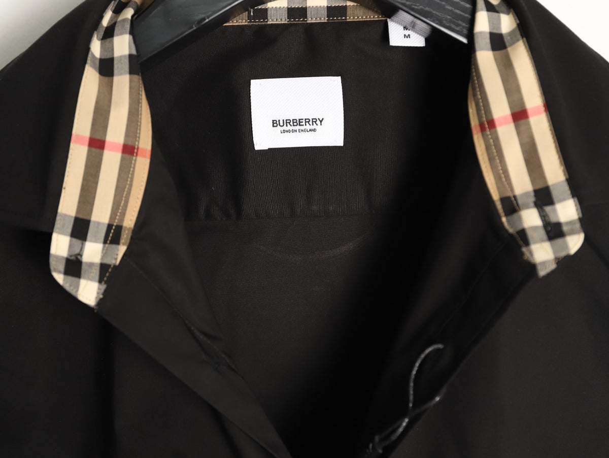 Burberry TB Monogram Embroidered Black Long-Sleeve Shirt