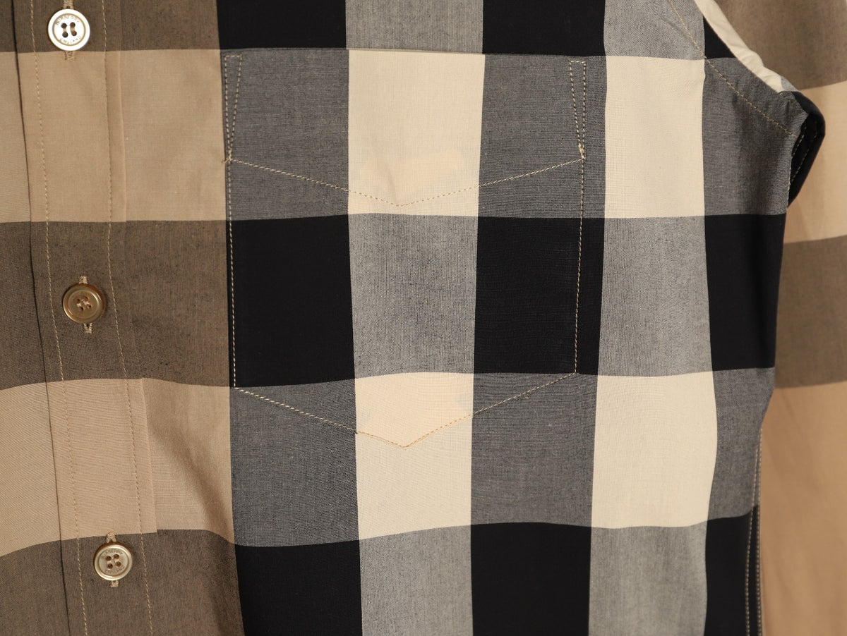 Burberry Classic Large Check Beige Cotton Long-Sleeve Shirt