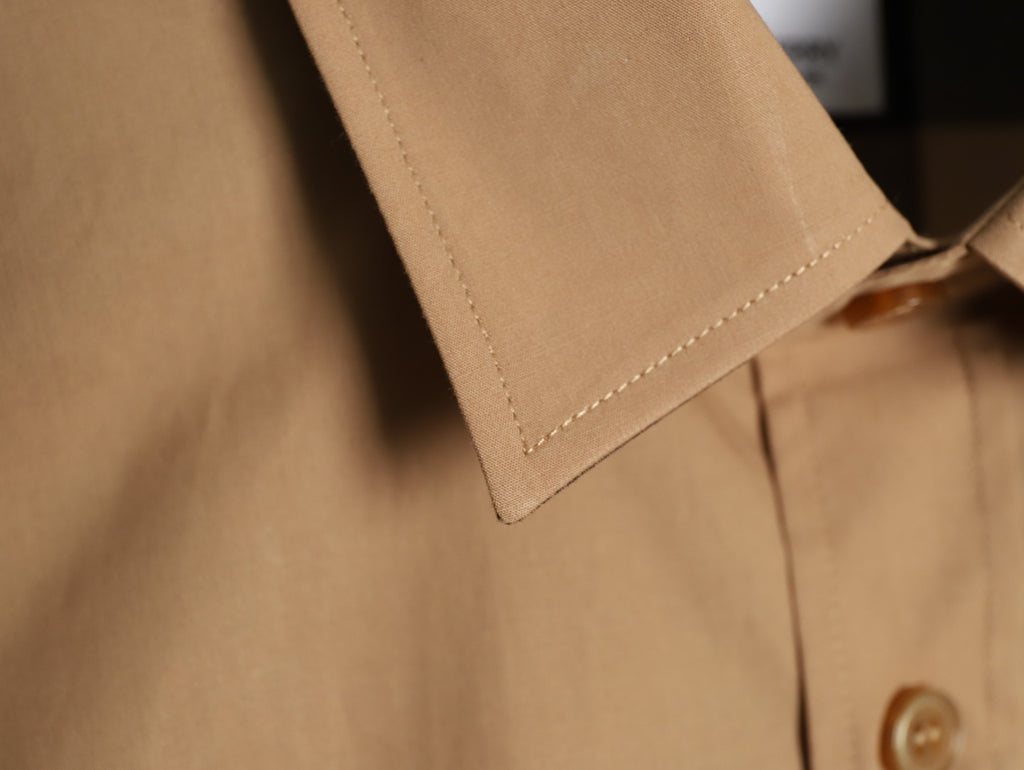 Burberry Classic Large Check Beige Cotton Long-Sleeve Shirt