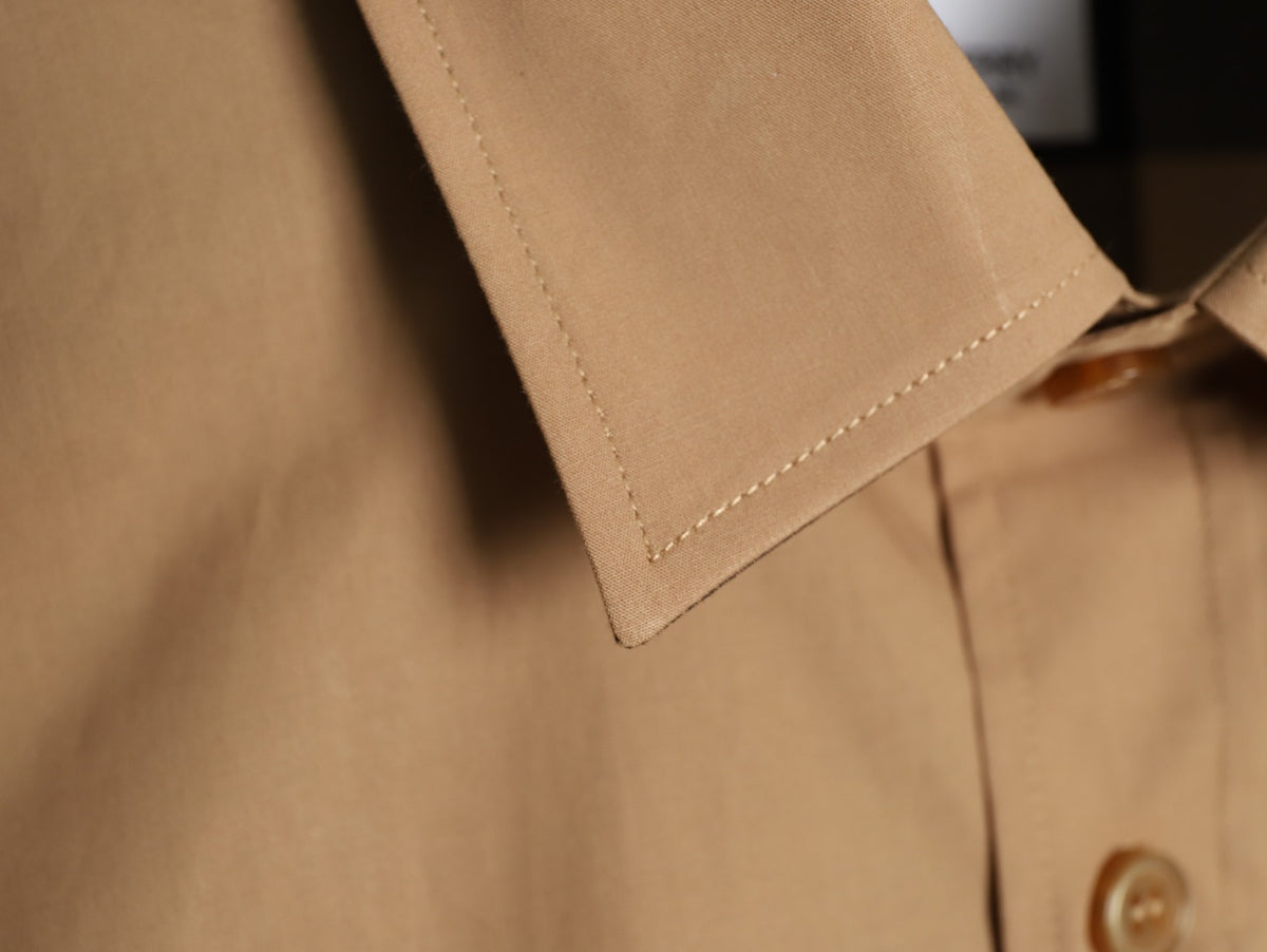 Burberry Classic Large Check Beige Cotton Long-Sleeve Shirt