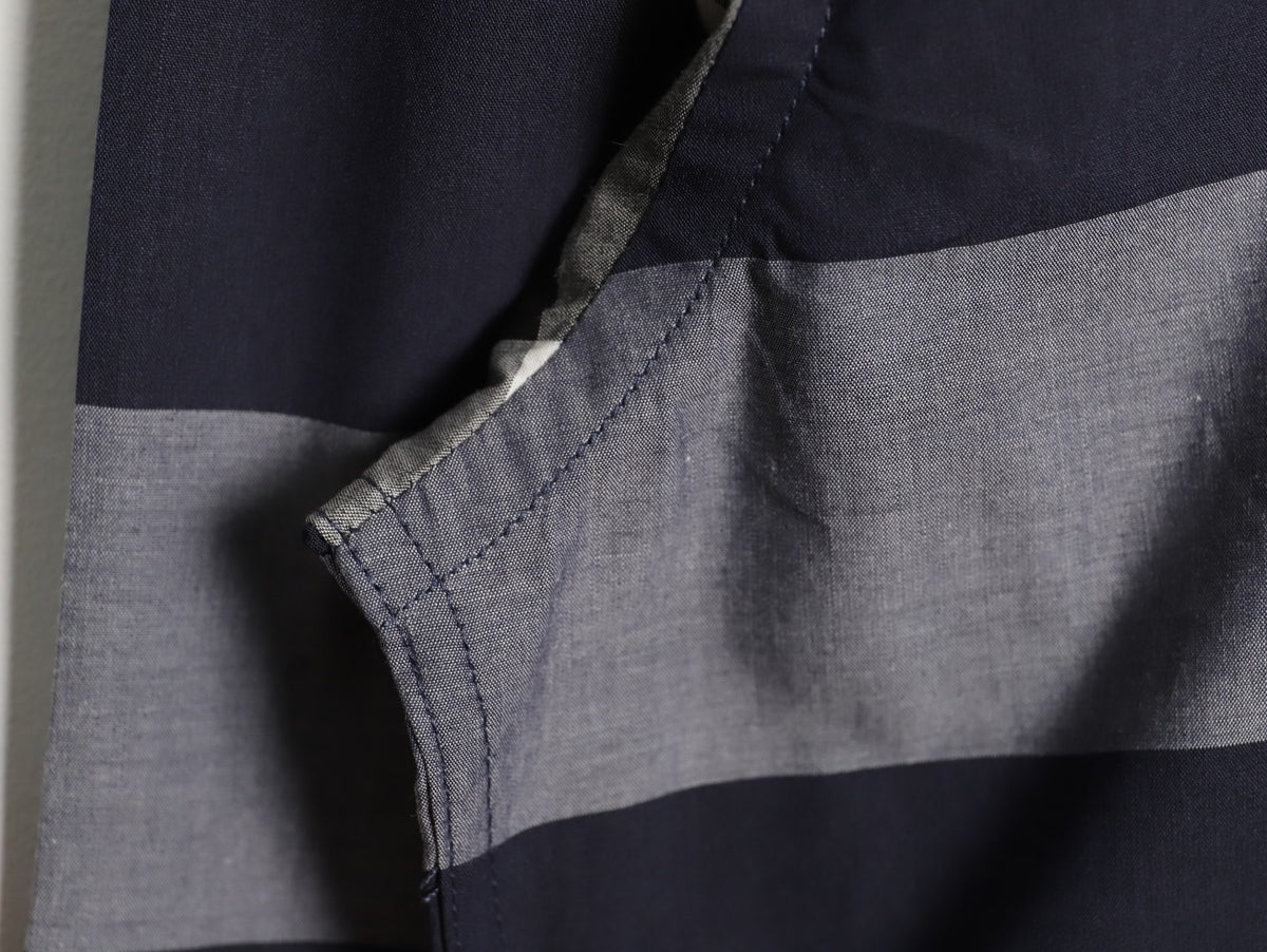 Burberry Classic Large Check Navy Cotton Long-Sleeve Shirt