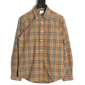 Burberry Small Check Cotton Pocket Long-Sleeve Shirt