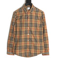 Burberry Check Cotton Shirt with Placket and Cuff Trim