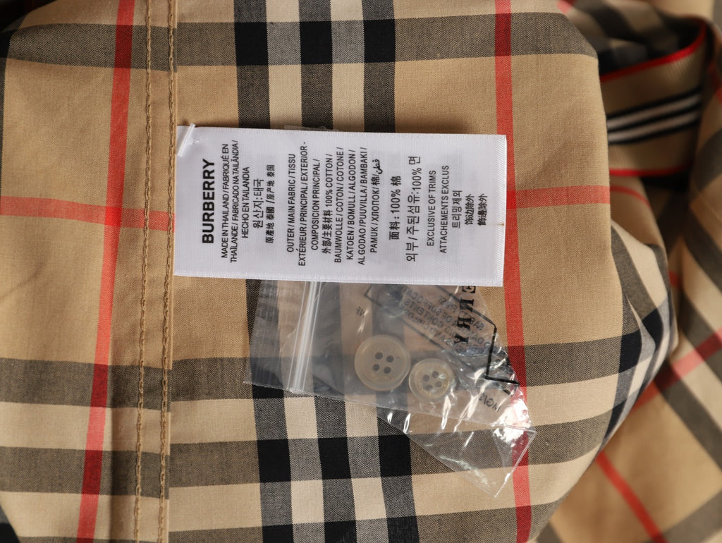 Burberry Check Cotton Shirt with Placket and Cuff Trim
