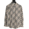 Burberry Diagonal Check Cotton Long-Sleeve Shirt