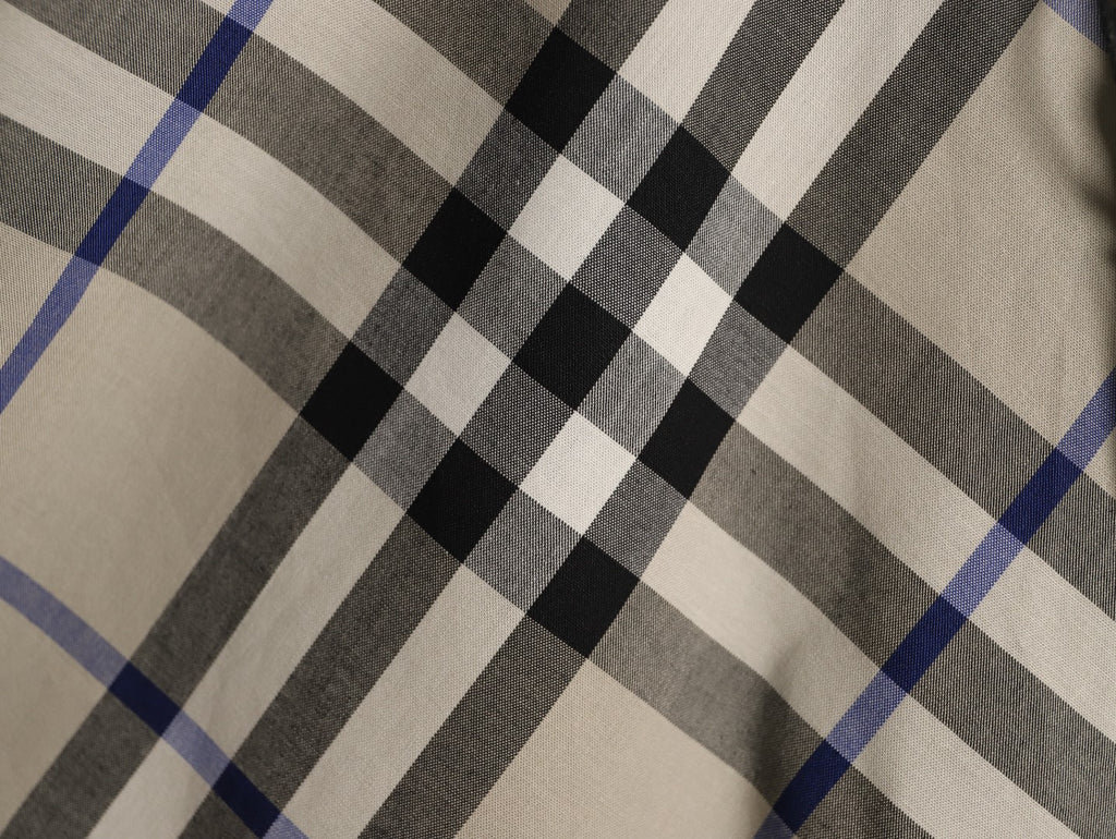 Burberry Diagonal Check Cotton Long-Sleeve Shirt