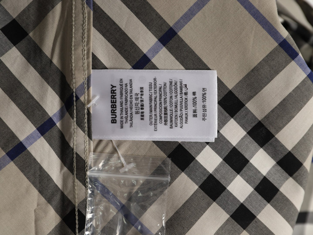 Burberry Diagonal Check Cotton Long-Sleeve Shirt
