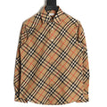 Burberry Warm Tan Diagonal Check Cotton Long-Sleeve Shirt