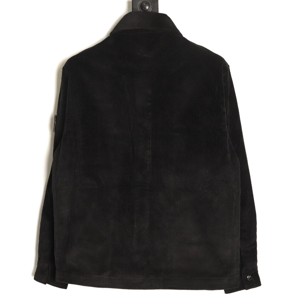 Stone Island Black Compass Badge Chest Pocket Overshirt