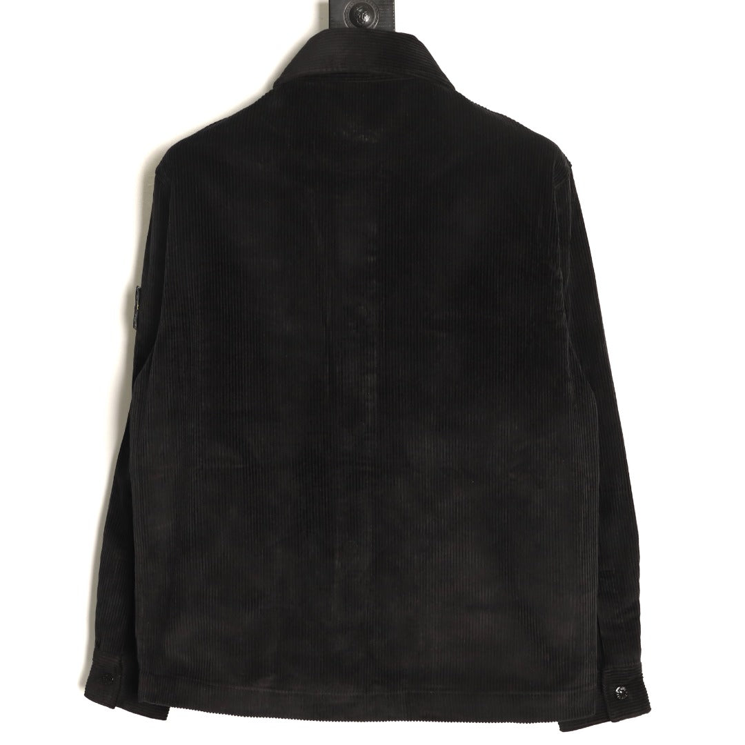 Stone Island Black Compass Badge Chest Pocket Overshirt