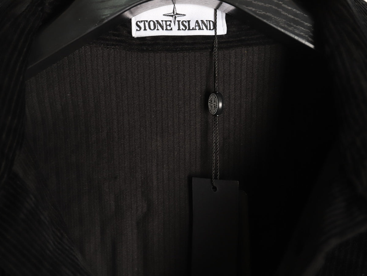 Stone Island Black Compass Badge Chest Pocket Overshirt