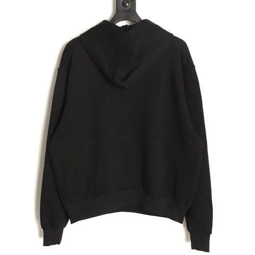 Balenciaga Black BLCG Layered Tape-Effect Hoodie
