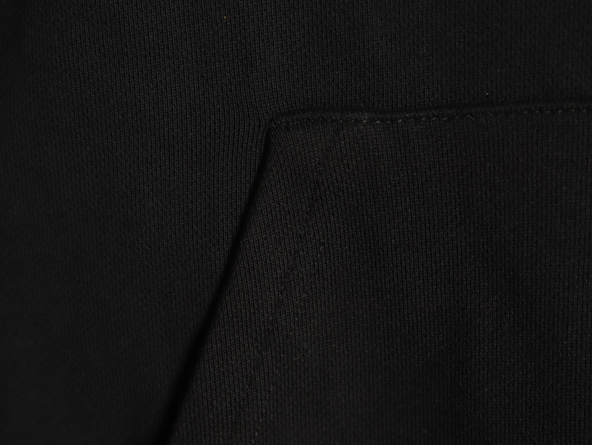 Balenciaga Black BLCG Layered Tape-Effect Hoodie