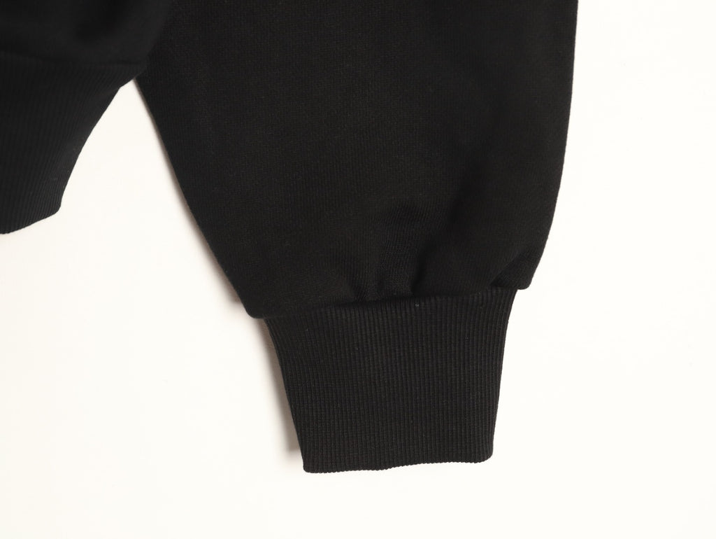 Balenciaga Black BLCG Layered Tape-Effect Hoodie