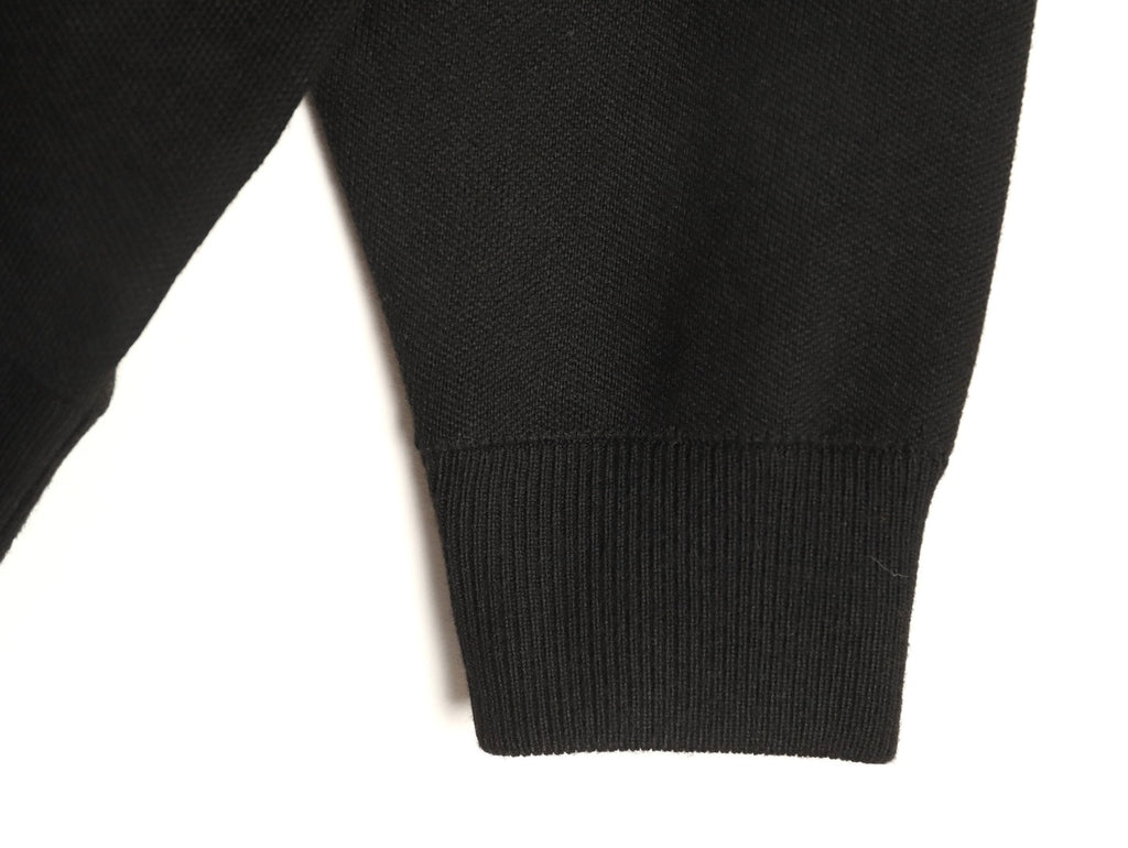 Chanel Double C Half-Zip Mock-Neck Knit Sweater