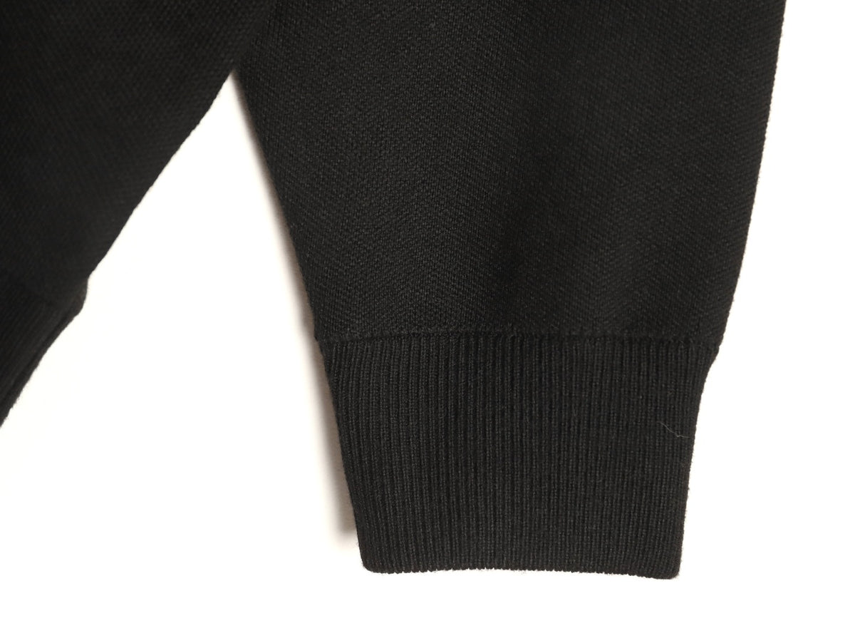 Chanel Double C Half-Zip Mock-Neck Knit Sweater
