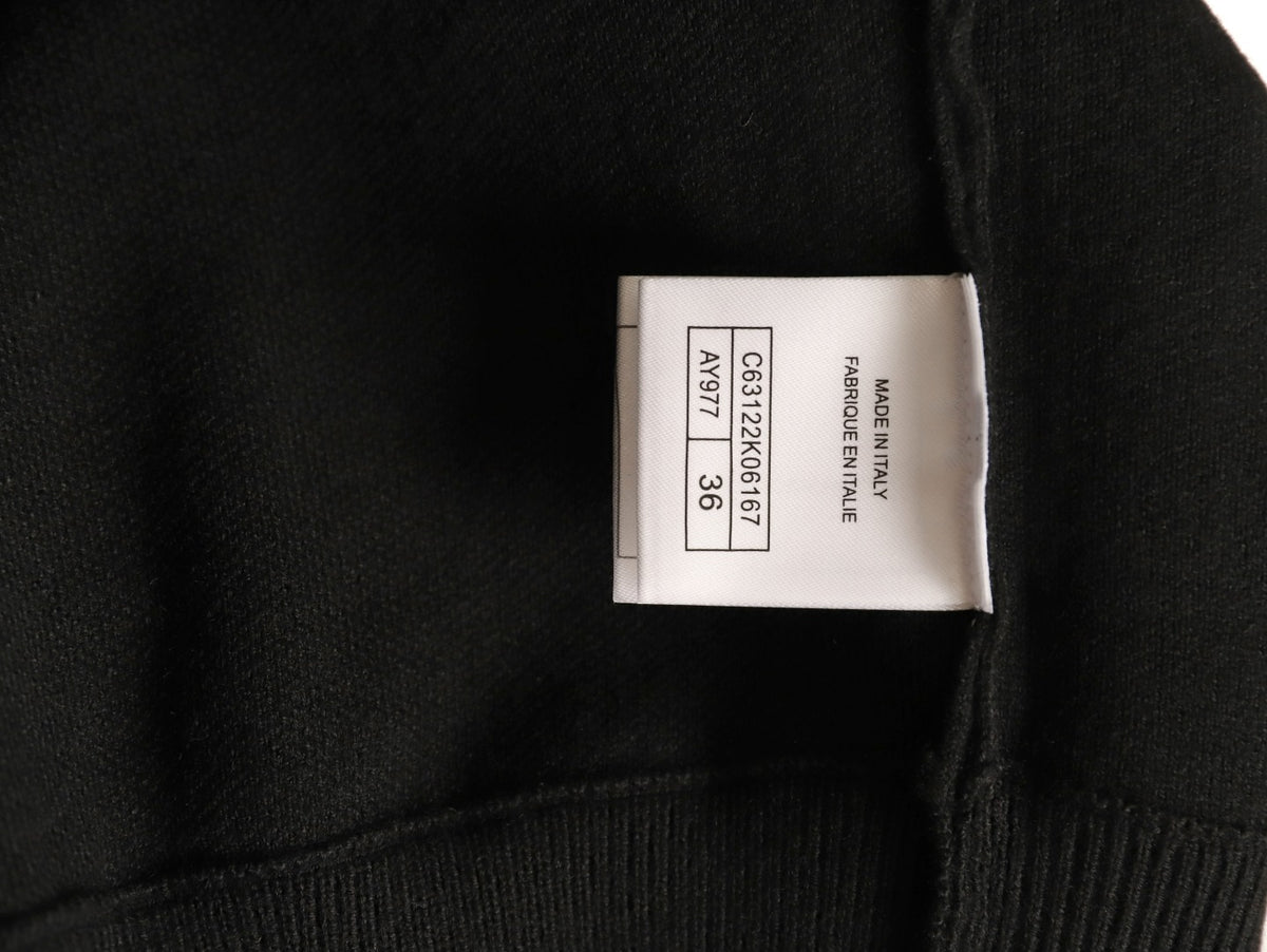 Chanel Double C Half-Zip Mock-Neck Knit Sweater