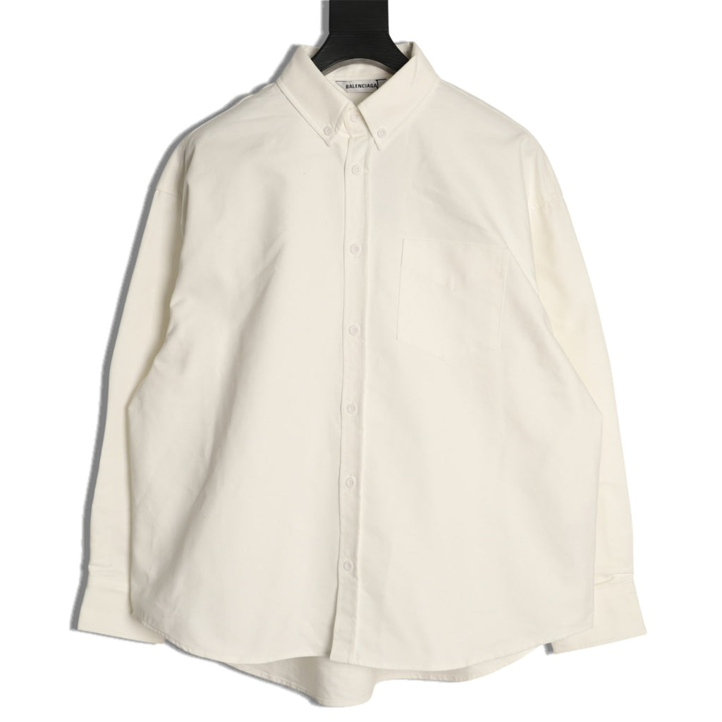 Balenciaga Back Logo Oversized Shirt Jacket