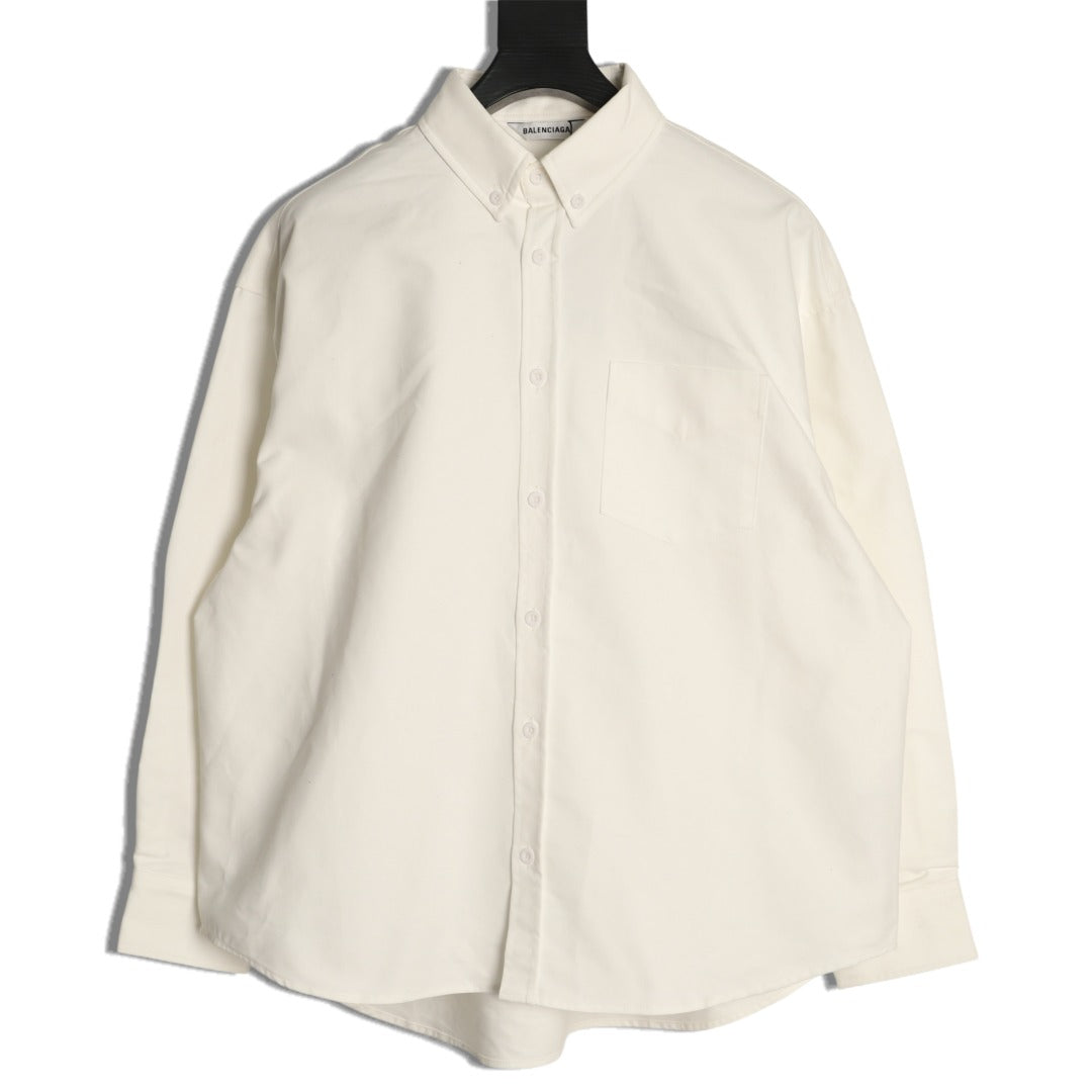 Balenciaga Back Logo Oversized Shirt Jacket