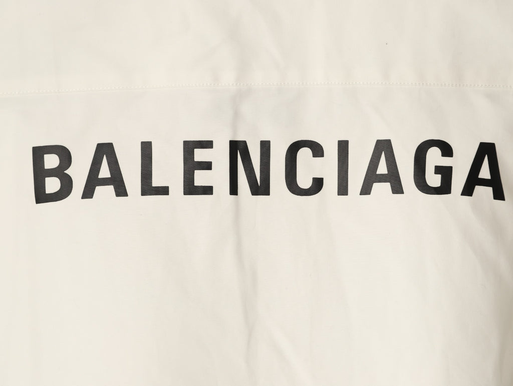Balenciaga Back Logo Oversized Shirt Jacket