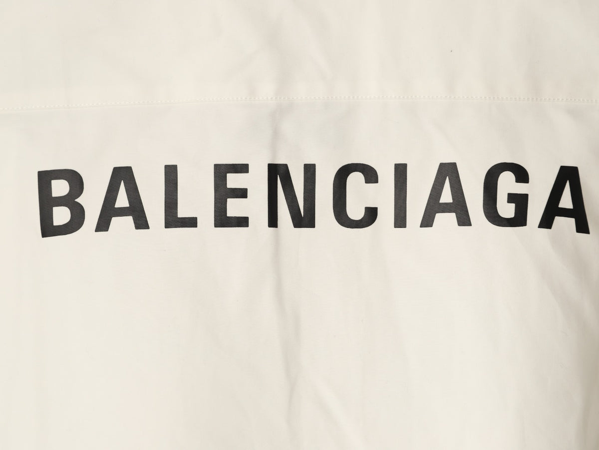 Balenciaga Back Logo Oversized Shirt Jacket