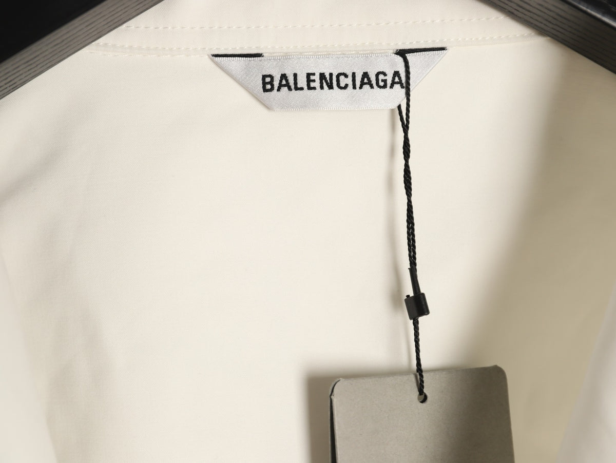 Balenciaga Back Logo Oversized Shirt Jacket