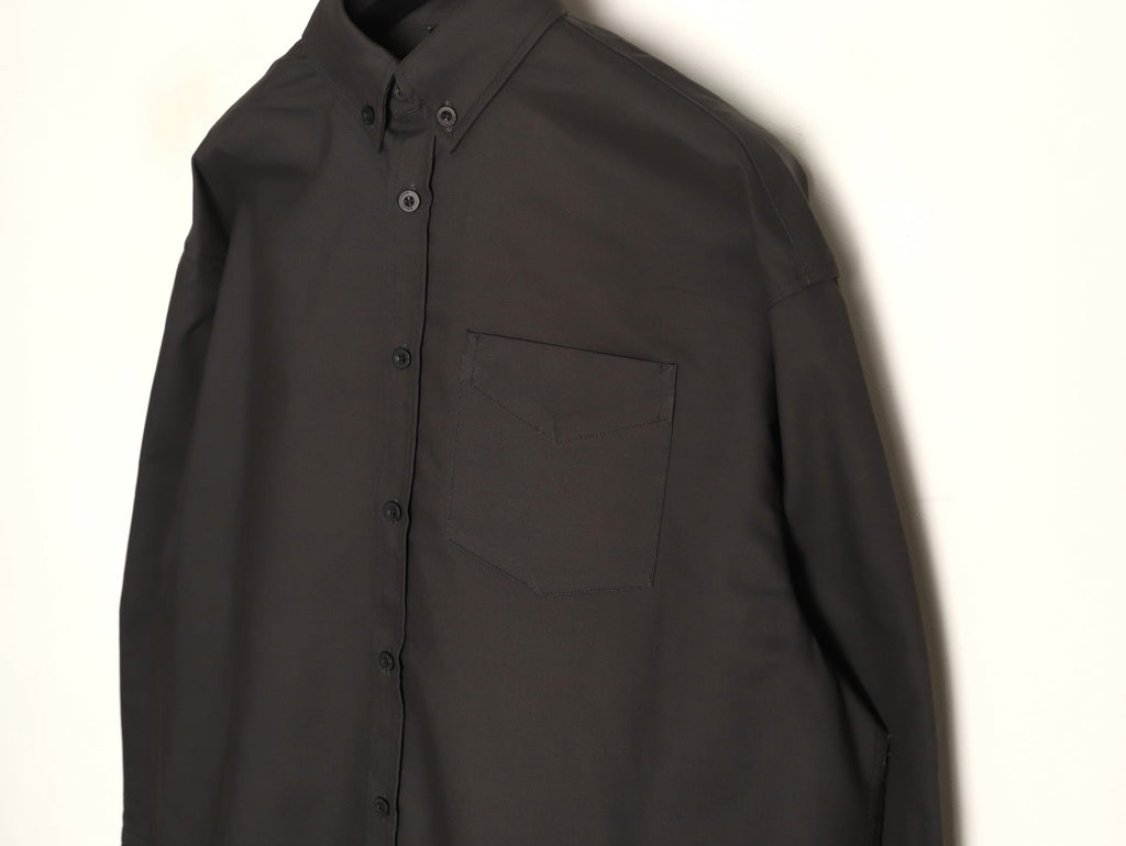 Balenciaga Black Back Logo Oversized Shirt Jacket