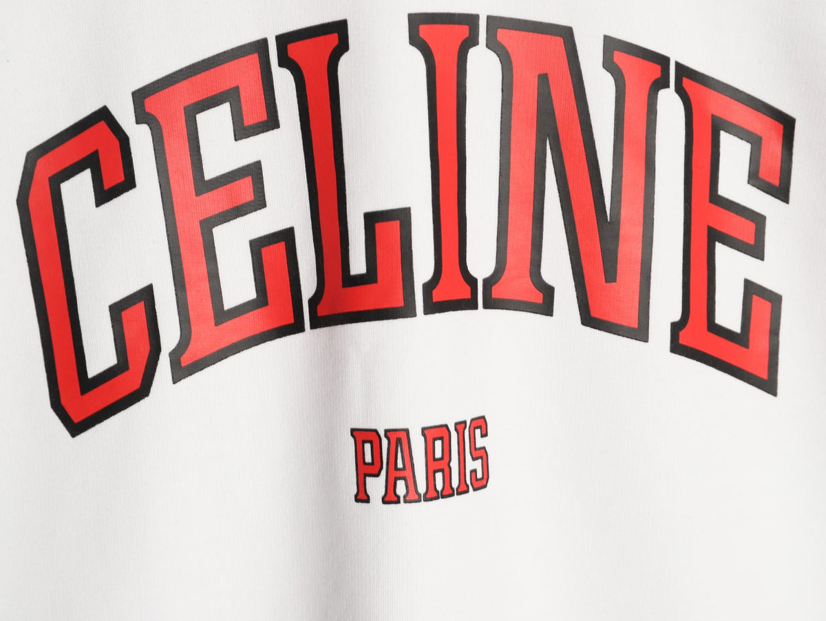 Celine Two-Tone Arched Logo Crewneck Sweatshirt