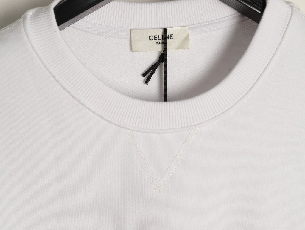 Celine Two-Tone Arched Logo Crewneck Sweatshirt