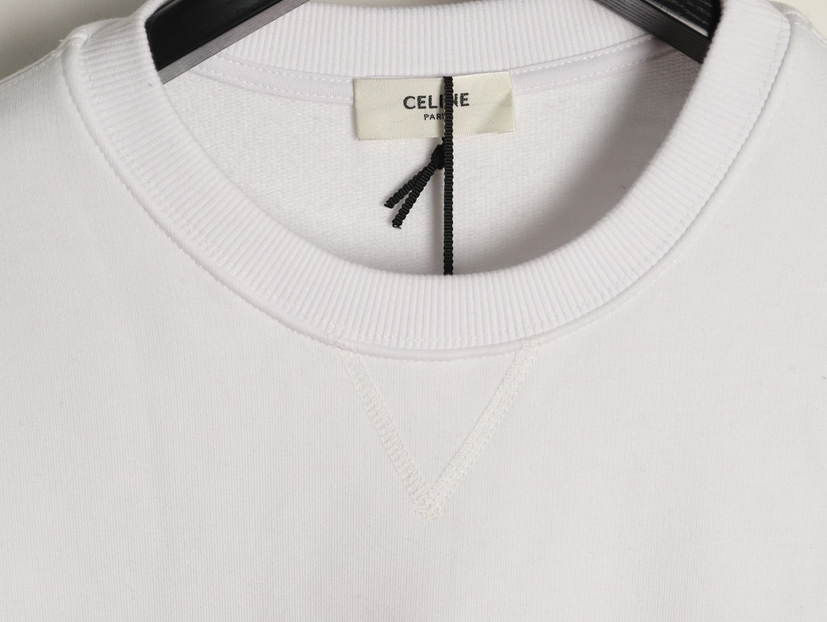 Celine Two-Tone Arched Logo Crewneck Sweatshirt