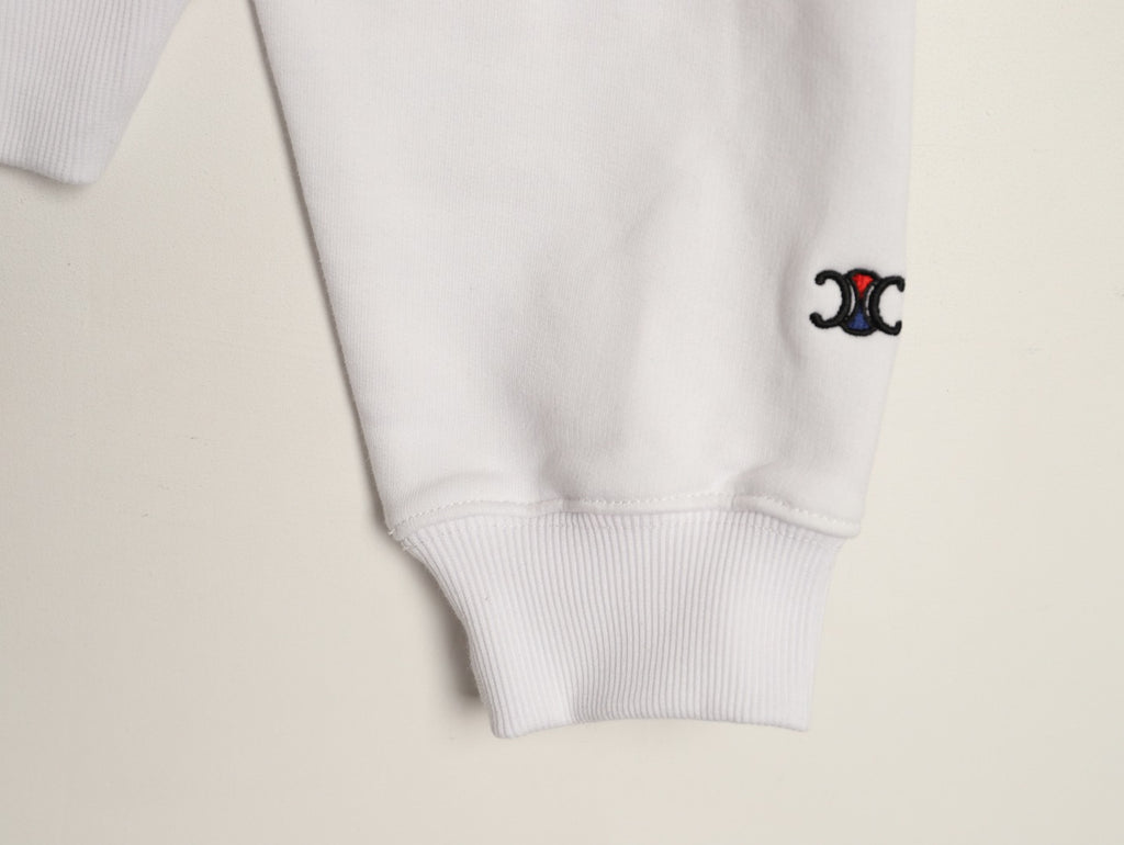 Celine Two-Tone Arched Logo Crewneck Sweatshirt