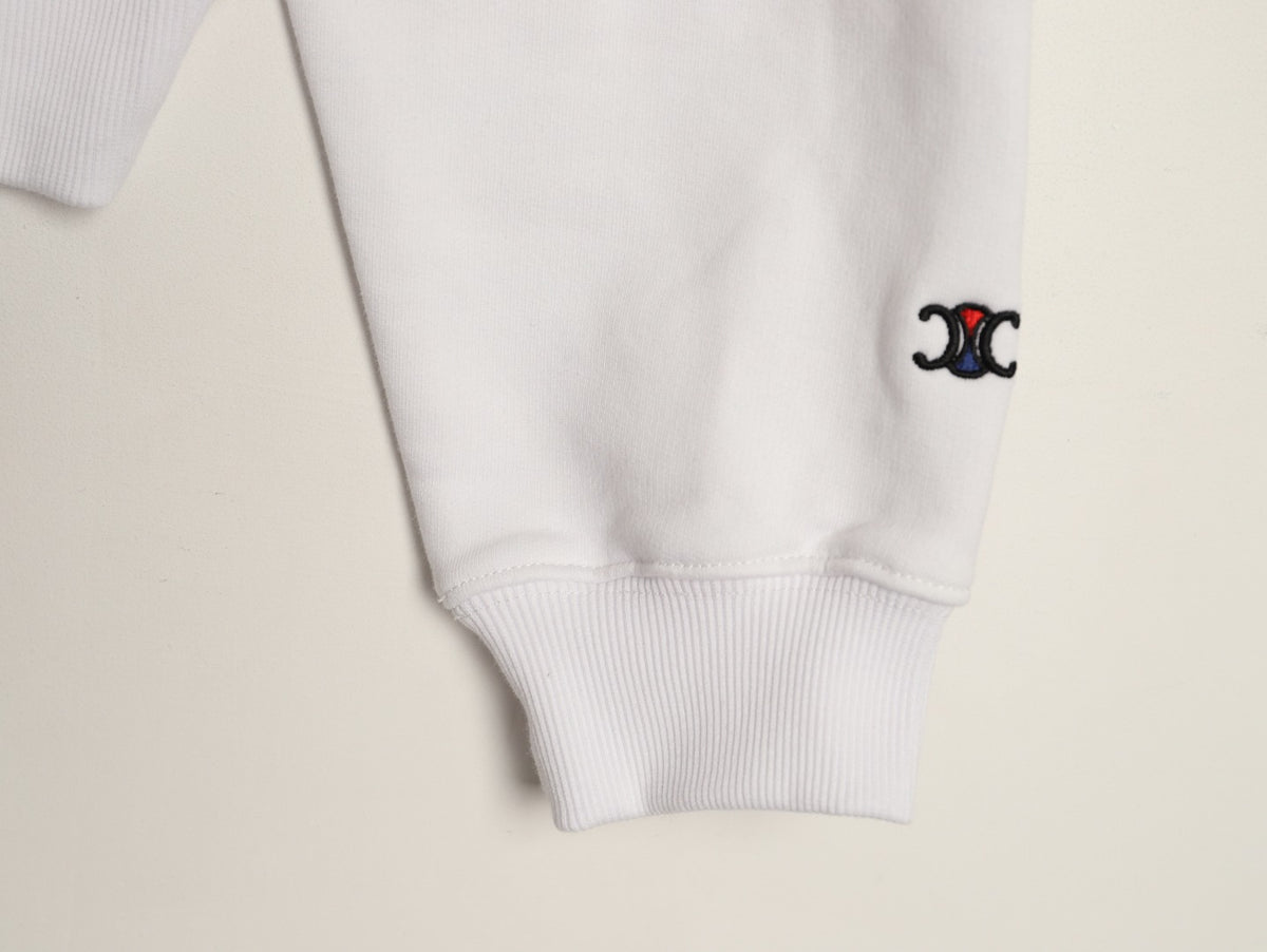 Celine Two-Tone Arched Logo Crewneck Sweatshirt