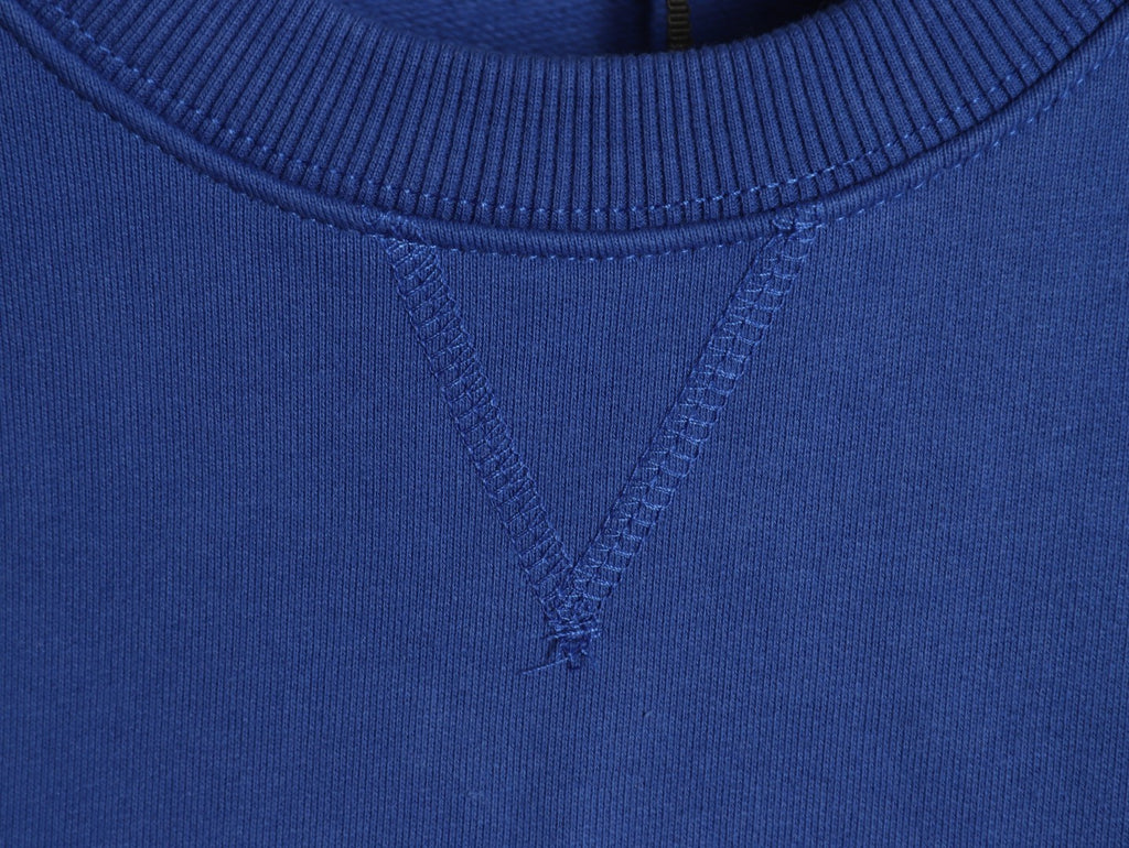 Celine Blue Two-Tone Arched Logo Crewneck Sweatshirt