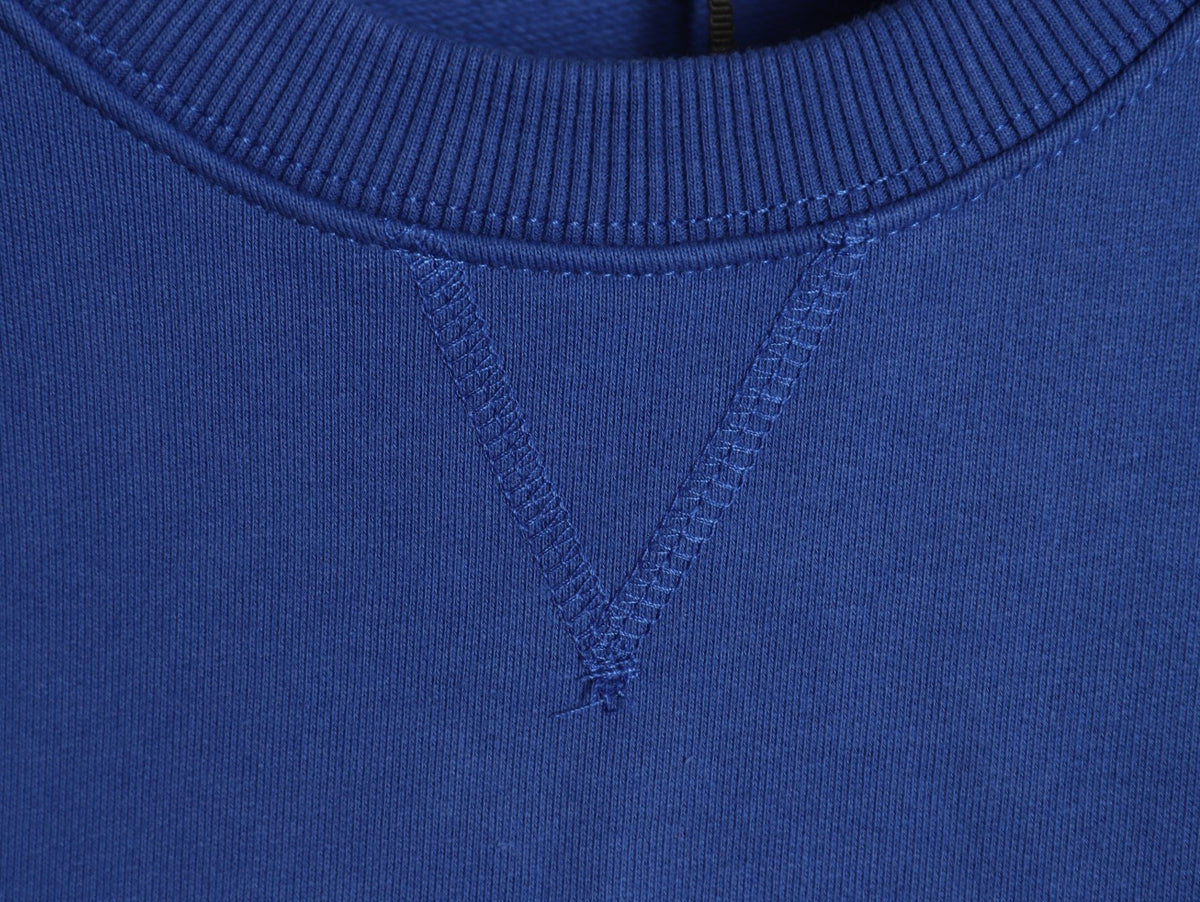 Celine Blue Two-Tone Arched Logo Crewneck Sweatshirt