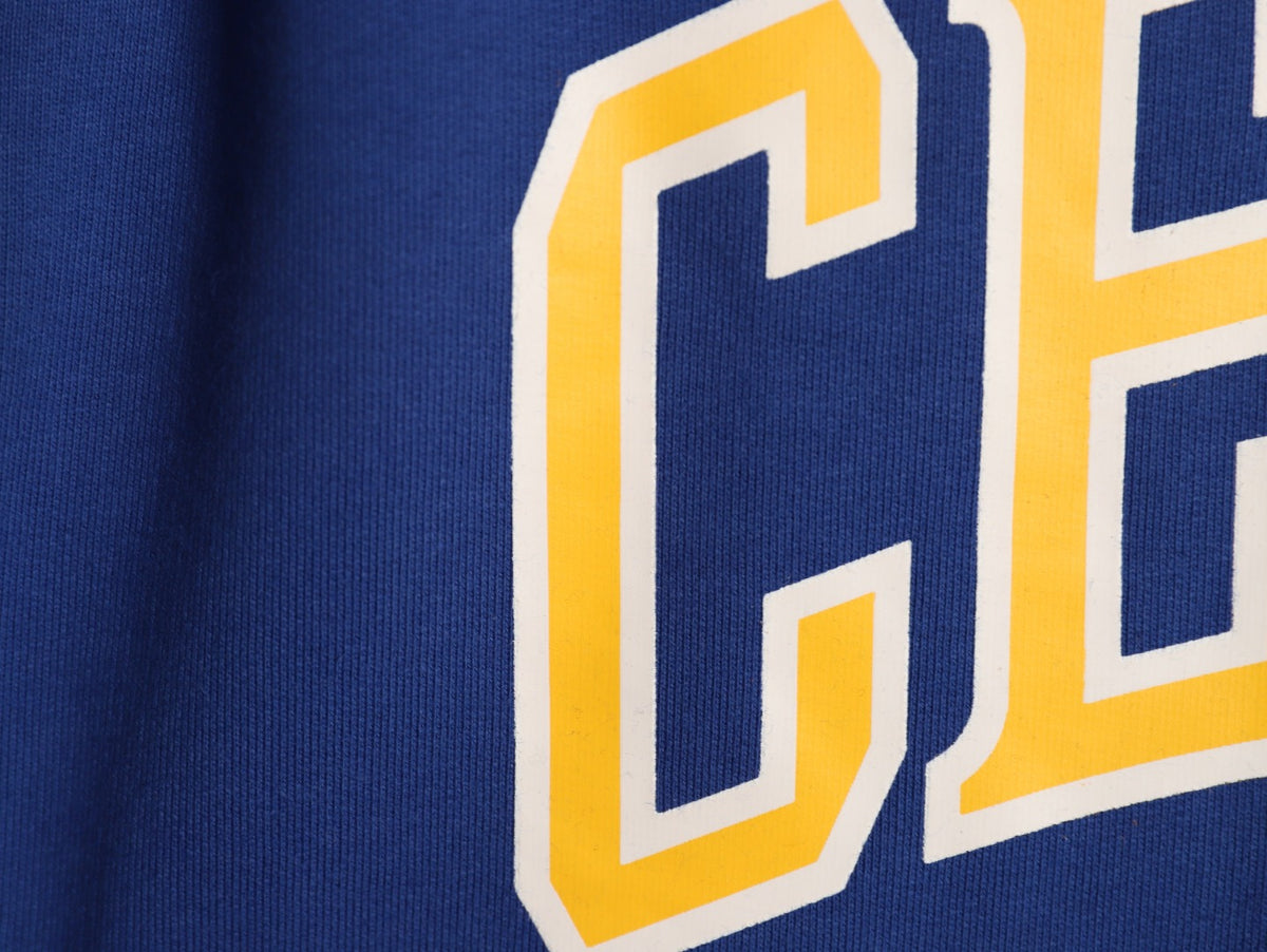Celine Blue Two-Tone Arched Logo Crewneck Sweatshirt