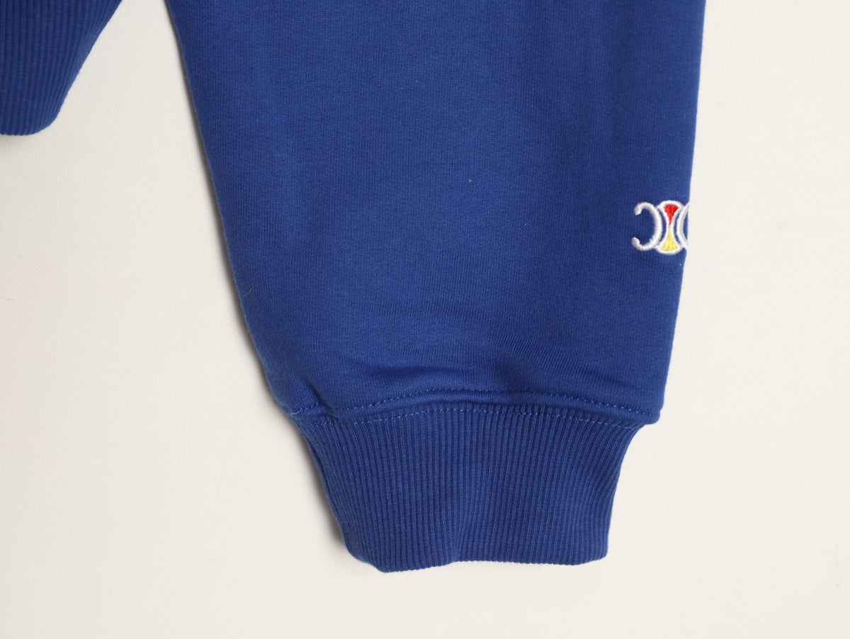 Celine Blue Two-Tone Arched Logo Crewneck Sweatshirt