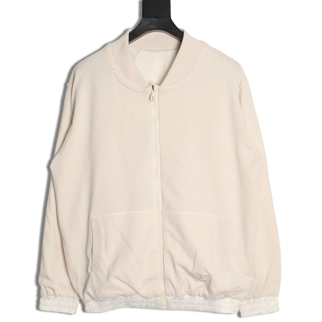 Louis Vuitton LV Tricolor Monogram Reversible Ivory Bomber Jacket