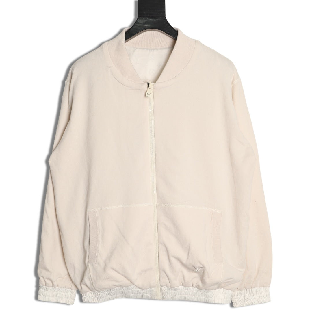 Louis Vuitton LV Tricolor Monogram Reversible Ivory Bomber Jacket