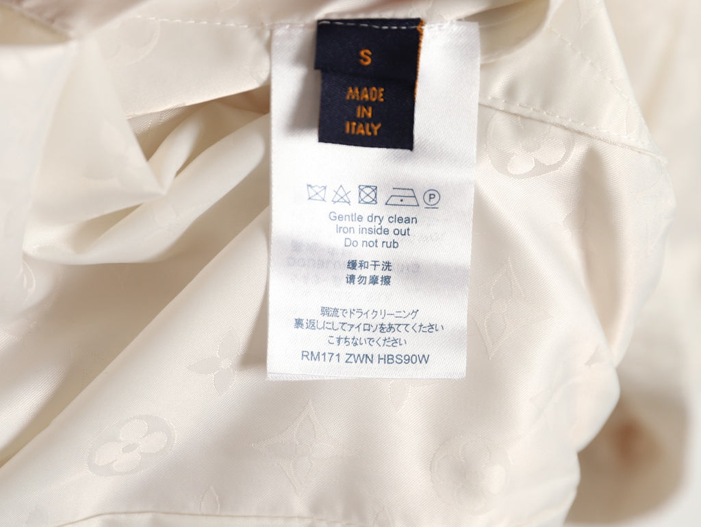 Louis Vuitton LV Tricolor Monogram Reversible Ivory Bomber Jacket